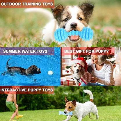 Puppy Toys, 6 Pack Dog Chew Toys for Puppy, Cute Blue Small Dog Toys, Teething Toys for Puppies, Soft Durable Interactive Chew Toy for Small Dogs