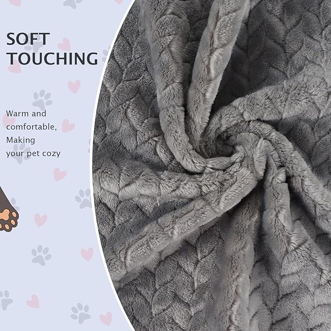 BVAGSS 6 Pack Small Dog Blanket, Super Soft Warm Pet Cover Blankets, Wheat Ears Print Puppy Fleece Flannel Blanket for Small Medium Dogs and Cats MW003