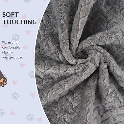 BVAGSS 6 Pack Small Dog Blanket, Super Soft Warm Pet Cover Blankets, Wheat Ears Print Puppy Fleece Flannel Blanket for Small Medium Dogs and Cats MW003