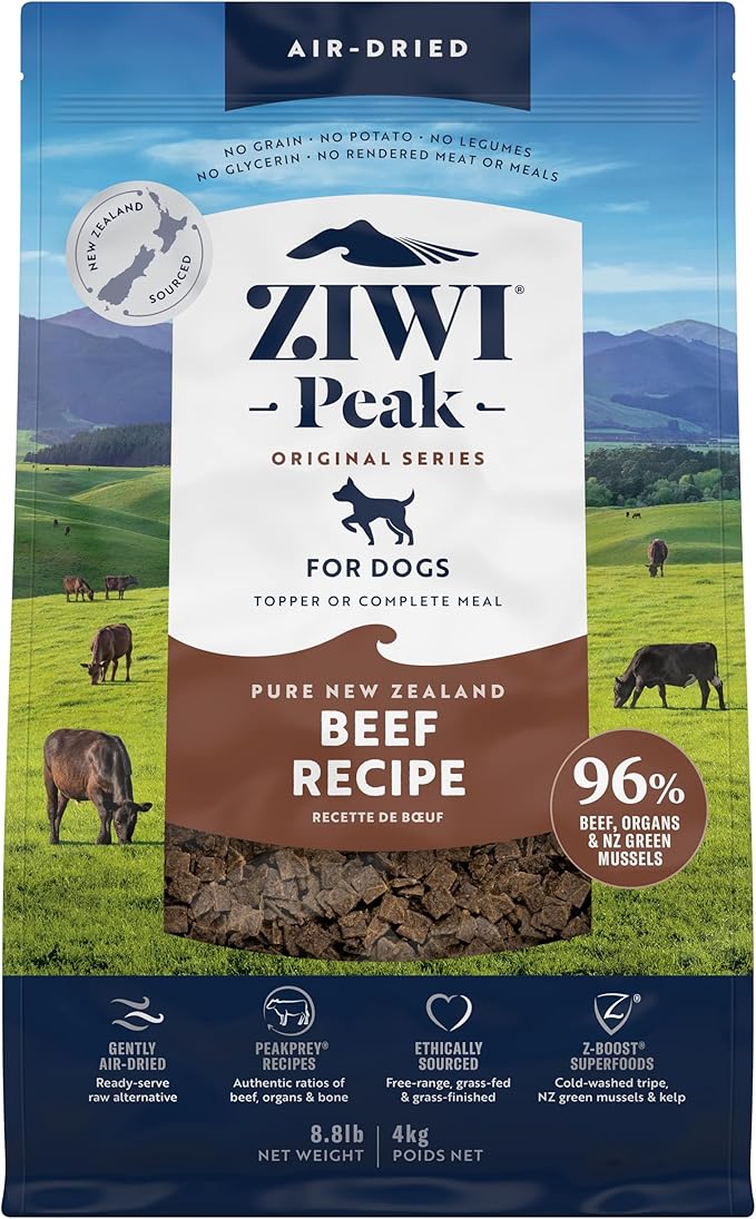 ZIWI Peak Air-Dried Dog Food  Beef - All Natural, High Protein, Grain Free, Limited Ingredient w/ Superfoods (140.8oz)