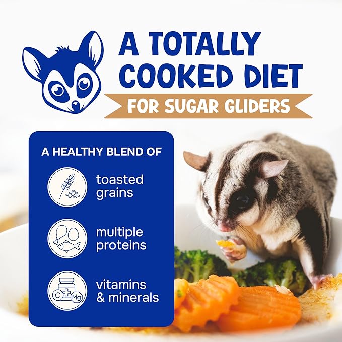 Wholesome Balance Sugar Glider Food - Chicken & Rice | 3 lbs of Premium Dense Food for Sugar Gliders and Small Animals - 4 Months Supply