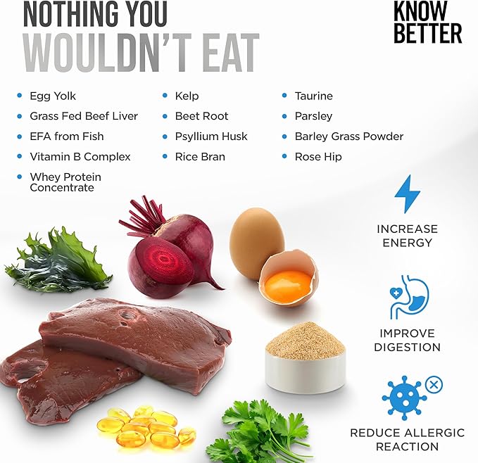 Know Better for Dogs - Beef Recipe, RAW or Cooked Premix/Supplement for Making Homemade Dog Food, All Natural, Holistic Veterinarian Approved, Grain Free, No Artificial Additives