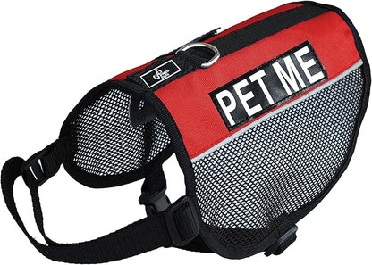 Doggie Stylz Service Dog mesh Vest Harness Cool Comfort Nylon Purchase Comes with 2 Reflective PET ME pathces. Please Measure Your Dog Before Ordering