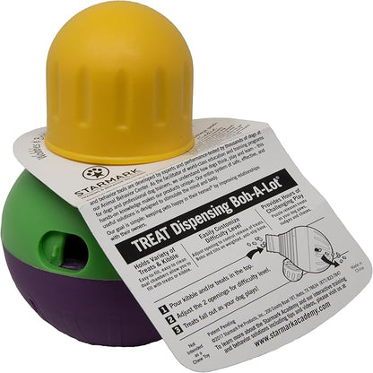 Starmark Treat Dispensing Bob-a-Lot Dog Toy, All Breed Sizes (Pack of 1)