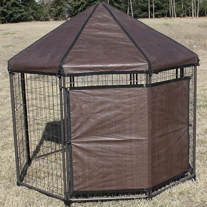 Advantek Original Pet Gazebo Outdoor Reversible Nylon Sun Shade with 4 Ball Ties