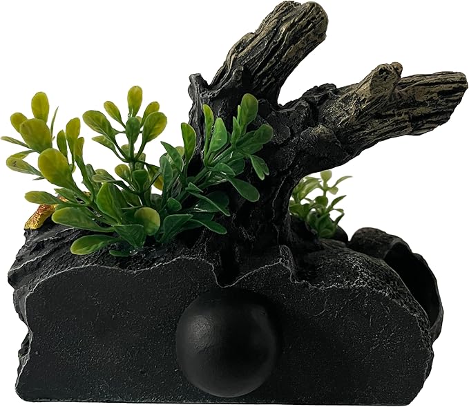 Aquarium Decor Magnetic Driftwood Outcropping Ornament –Wall-Mounted Fish Tank Accessory