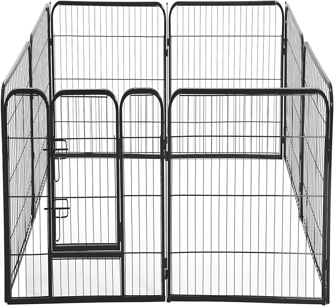 Pet Playpen 8 Panel 40 inch Indoor & Outdoor Folding Metal Exercise Pen & Pet Playpen Puppy Cat Exercise Fence Barrier Playpen Kennel