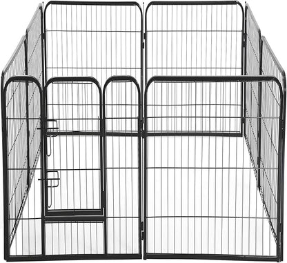 Pet Playpen 8 Panel 40 inch Indoor & Outdoor Folding Metal Exercise Pen & Pet Playpen Puppy Cat Exercise Fence Barrier Playpen Kennel