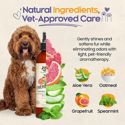 Dog Perfume Spray Long Lasting Grapefruit & Spearmint 8 Fl Oz-Dog Calming Spray Scent Mist for Shining Fur, Puppy Cologne Doggie Deodorant Fragrance Mist Pet Perfume for All Breeds by Gerrard Larriett