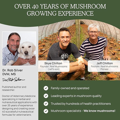 Real Mushrooms Turkey Tail Capsules for Pets –Cat Probiotics & Dog Vitamins – Organic Mushroom Supplement for Dogs & Cats – Supports Daily Balance & Well-Being Non-GMO, 90 ct