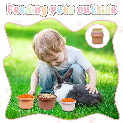 8 Pcs Stacking Cups for Small Animal Toys,Nesting Rabbit Toys of Different Sizes,Safe Plastic Colorful Nesting Toys for Bunny Guinea Pig Hiding Food and Playing (Purple)