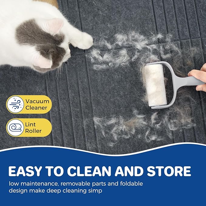 Cat House for Indoor Cats Large Cat Bed Cave 2-Storey Cats Condo with Cozy Felt Covered Hideaway for Multiple Pets Dark Grey