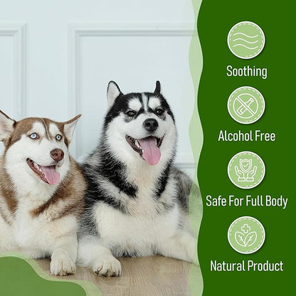 8 Dog Glove Wipes for Paws and Butt Ears Eyes Face Fur | No Rinse Lavender Scented Dog Grooming Glove | Large Size Natural Gentle Pet Cleaning Deodorizing Gloves for Daily Care Travel and Bath