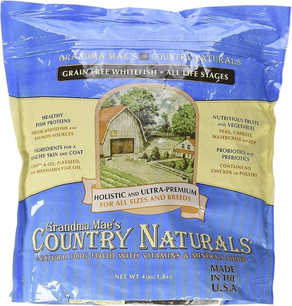 Grandma Mae'S 79700157 4 Lb Country Naturals Grain Free Fish Dog Food, One Size