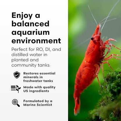 Brightwell Aquatics Remineralīz-P – Restores GH & TDS for Freshwater Aquariums, Replenishes Essential Minerals for RO & Distilled Water, Supports Fish & Plant Health, 250g