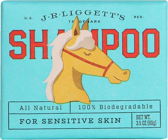 J·R·LIGGETT'S Horse Mane and Tail Shampoo Bar Great for Sensitive Skin | Relieves Dry, Itchy Skin | Hypoallergenic Formula, Biodegradable | 100% Detergent-Free, Ecologically Correct, Non-GMO, 3.5 oz.
