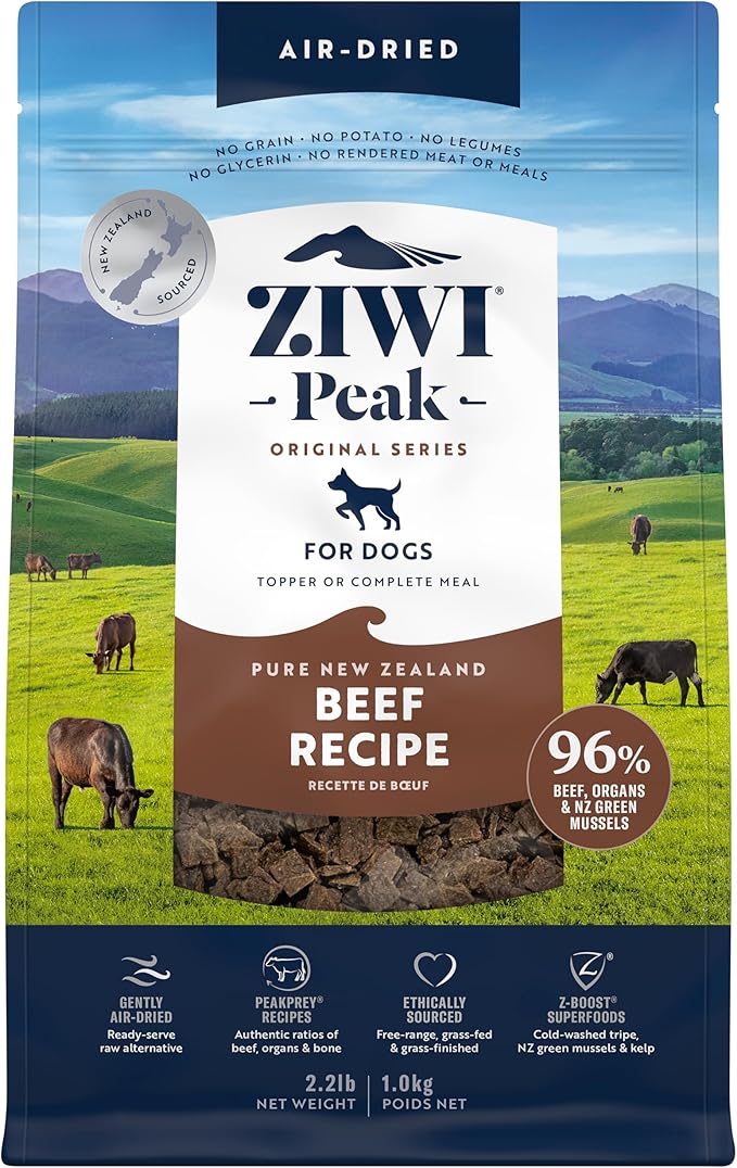ZIWI Peak Air-Dried Dog Food  Beef - All Natural, High Protein, Grain Free, Limited Ingredient w/ Superfoods (35.2oz)