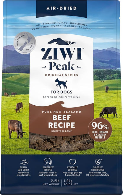 ZIWI Peak Air-Dried Dog Food  Beef - All Natural, High Protein, Grain Free, Limited Ingredient w/ Superfoods (35.2oz)