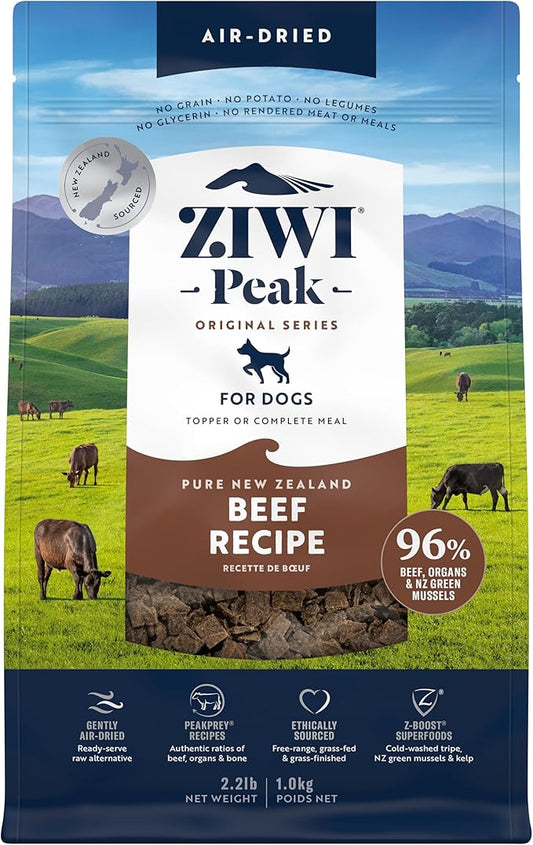 ZIWI Peak Air-Dried Dog Food  Beef - All Natural, High Protein, Grain Free, Limited Ingredient w/ Superfoods (35.2oz)