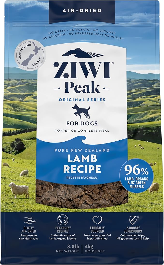ZIWI Peak Air-Dried Dog Food  Lamb - All Natural, High Protein, Grain Free, Limited Ingredient w/ Superfoods (140.8oz)