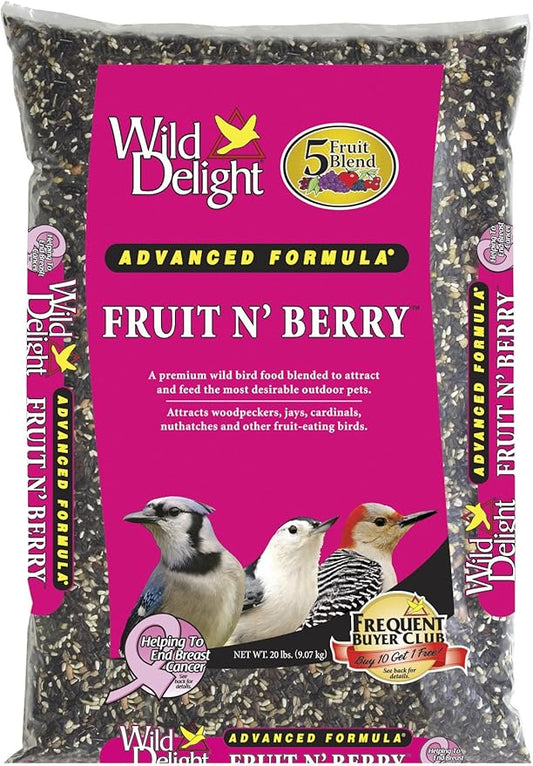 Wild Delight 365200 Fruit N' Berry Bird Food, 20 lb - Beige