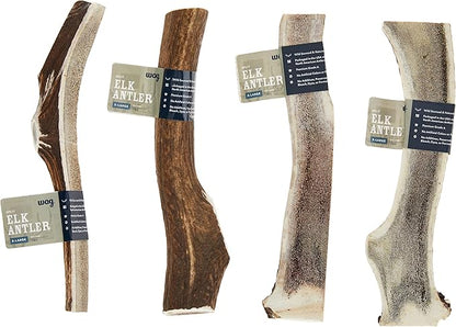 Amazon Brand  Wag Split Elk Antler, Naturally Shed, X-Large (Best for Dogs over 45 lbs)