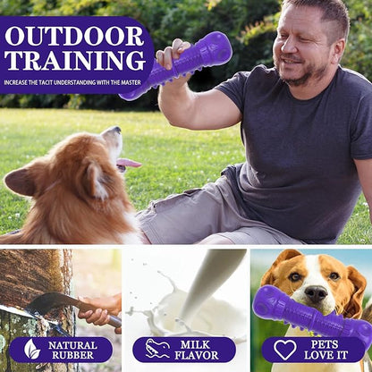 Dog Squeaky Toys for Aggressive Chewers, Durable Dog Chew Toys for Large Medium Breed Dog, Dog Toys, Tough Durable Dogs Toys with Natural Rubber (A Violet, for Larege Dogs)