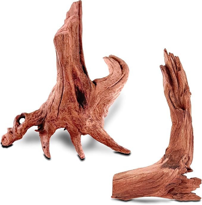2 PCS Natural Driftwood for Aquarium Fish Tank Decor,Assorted Driftwood Branch for Reptile Decor (ZYM-S(8-12 Inch)-2 PCS)