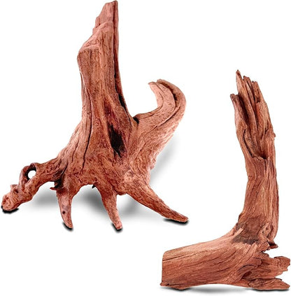 2 PCS Natural Driftwood for Aquarium Fish Tank Decor,Assorted Driftwood Branch for Reptile Decor (ZYM-S(8-12 Inch)-2 PCS)