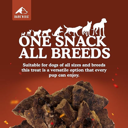 BARK'N BIG Bison Dog Treats - Single Ingredient Lung Dog Treats - Made & Sourced in USA - Dehydrated Bison, High Protein, Low Fat, Easily Digestible for Dogs with Sensitive Stomachs - 5 oz