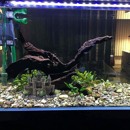 M2cbridge Aquarium Decor Castle Shipwreck Ornament Underwater Landscape(Mountain Castle)