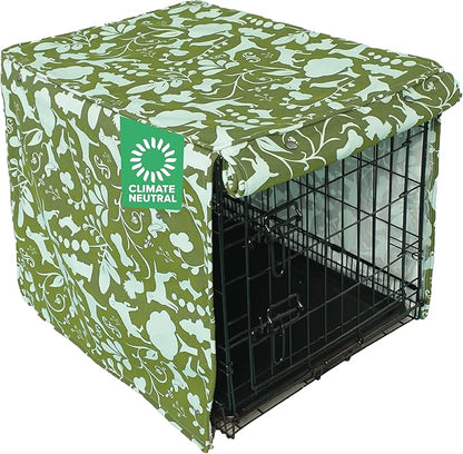 Amarillo by Morning 36-inch Dog Crate Cover, Molly Mutt Large Kennel Cover Measures 36" x 24" x 27",, Two Panel Doors Roll Up, Made from Machine-Washable 100% Cotton Durable, Breathable & Pre-shrunk