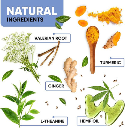 Kinpur Pet Care Calming Chews for Dogs with Hemp Oil - Aid During Thunderstorms, Separation, Car Rides - Hip and Joint Health - Tasty Dog Calming Treats, 180 Peanut Butter Flavored Chews