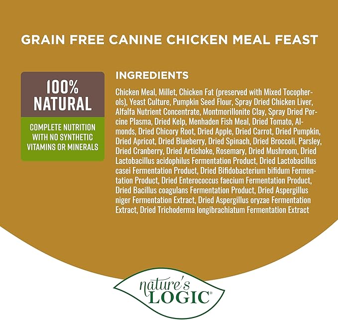Nature's Logic Grain Free Chicken Meal Feast, 25lbs