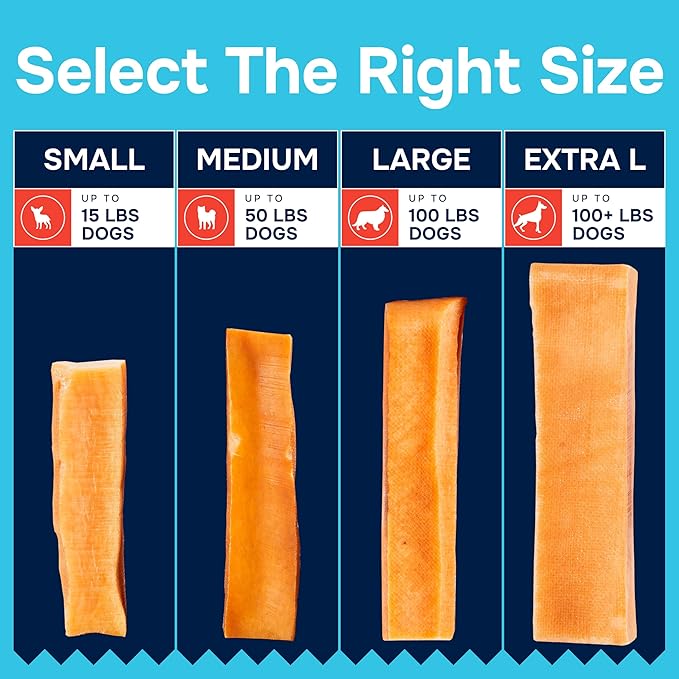 100% Natural Yak Cheese Himalayan Made Dog Chews All Breeds - Lactose Free Yak Chews for Small Medium & Large Dogs - Dental Cleaning Dog Chews for Aggressive Chewers - Long Lasting Odor & Gluten Free