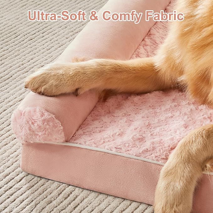 BFPETHOME Dog Beds for Large Dogs, Orthopedic Dog Bed for Medium Large Dogs,Big Waterproof Couch Dog Pet Bed with Removable Washable Cover