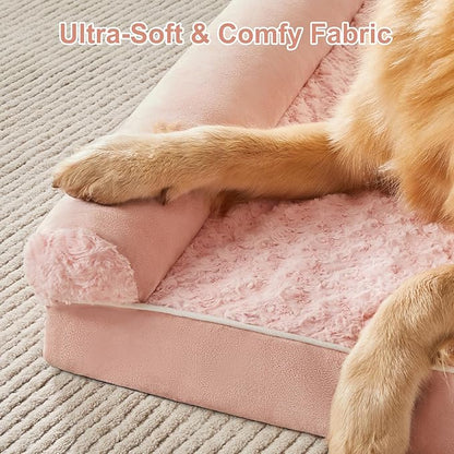 BFPETHOME Dog Beds for Large Dogs, Orthopedic Dog Bed for Medium Large Dogs,Big Waterproof Couch Dog Pet Bed with Removable Washable Cover