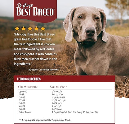 Best Breed Dr. Gary's Grain Free Ocean Recipe Slow-Cooked in USA, Natural Dry Dog Food for All Breeds and Sizes, 4lbs.