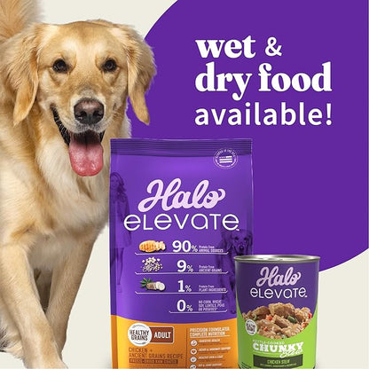 Halo Elevate Dry Dog Food, Healthy Grains Chicken Recipe, 20lb