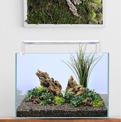 CURRENT USA 18-24" Inch White Full Spectrum Freshwater LED Aquarium Plant Light 10 15 20 25 Gallon | Satellite Plus RGB+ for Aquariums | Wireless 24 Hour Timer Remote Fish Tank Planted Lighting (4320)