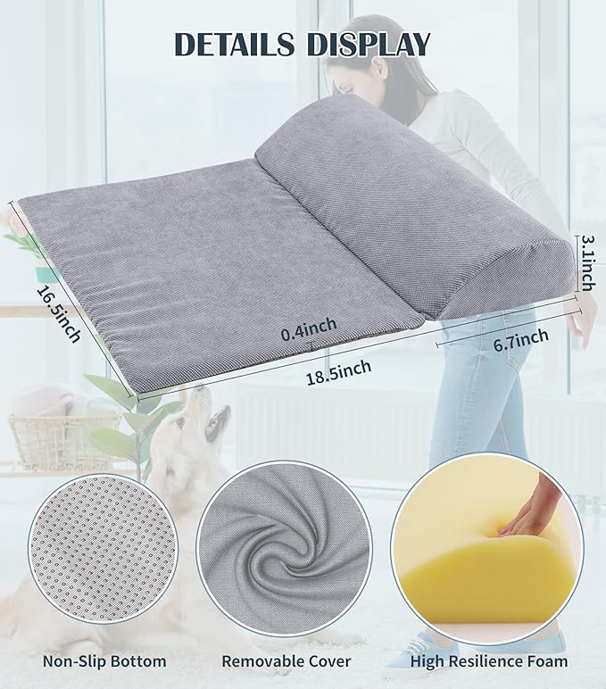 Dog Pillow Dog Calming Pillow for Small Dog & Cat Sleep Dog Neck Pillow for Joint Relief Sleeping Improve Anxiety Relief Pet Pillow with High Resilience Sponge