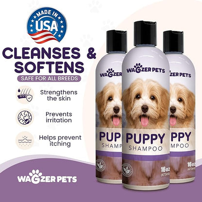 Puppy Shampoo | Natural Puppy Formula Dog Shampoo for Sensitive Skin | Gentle Support Shampoo for Dogs | Puppy Wash for Itchy Skin, Soothes, Cleanses, and Moisturizes | 16 oz