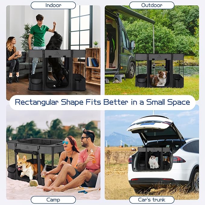 40x32x24 Inches Dog Playpen,Pet Playpen,Foldable Puppy Cat Playpen,Portable Exercise Kennel Tent Crate,Water-Resistant Breathable Shade Cover,Indoor Outdoor Travel Camping Use for Small Animals(L)