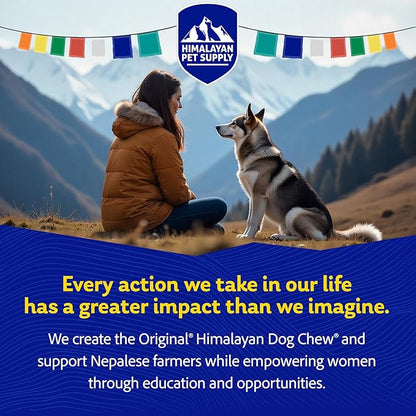 Himalayan Dog Chew Original Yak Cheese Dog Chew, 3 XL/Large Sticks, 3.3 oz, Gluten Free, Healthy Dog Treats, Grain & Lactose Free 100% Natural, Long Lasting Chews for Dogs Under 65 lbs