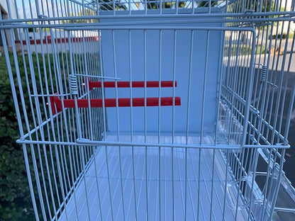 Seny Set of 4 Stackable Breeding Bird Cage for Canary Finch Small Birds (White)