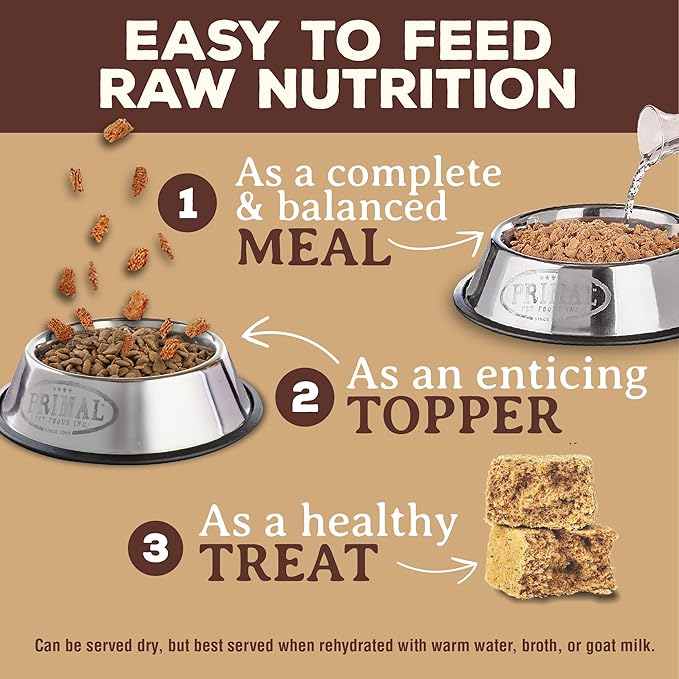 Primal Freeze Dried Raw Dog Food Nuggets, Lamb, Complete & Balanced Meal, Also Use as Topper or Treat, Premium, Healthy, Grain Free, High Protein Raw Dog Food, 14 oz (Pack of 4)