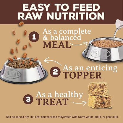 Primal Freeze Dried Raw Dog Food Nuggets, Lamb, Complete & Balanced Meal, Also Use as Topper or Treat, Premium, Healthy, Grain Free, High Protein Raw Dog Food, 14 oz (Pack of 2)