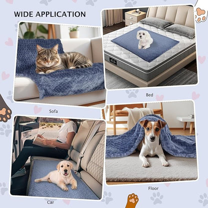 BVAGSS 6 Pack Small Dog Blanket, Super Soft Warm Pet Cover Blankets, Wheat Ears Print Puppy Fleece Flannel Blanket for Small Medium Dogs and Cats MW003