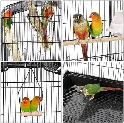 Yaheetech 64-inch Play Open Top Medium Small Bird Cage with Detachable Rolling Stand for Parrot Lovebirds Finches Canaries Parakeets Cockatiels Budgie Parrotlet Conures