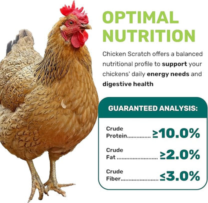 LEACH GRAIN & MILLING CO. Chicken Scratch 5 Lbs, Chicken Feed - High Protein and Fiber - Healthy Whole Grains - Supports Energy & Digestive Health, Natural Food and Supplies for Poultry